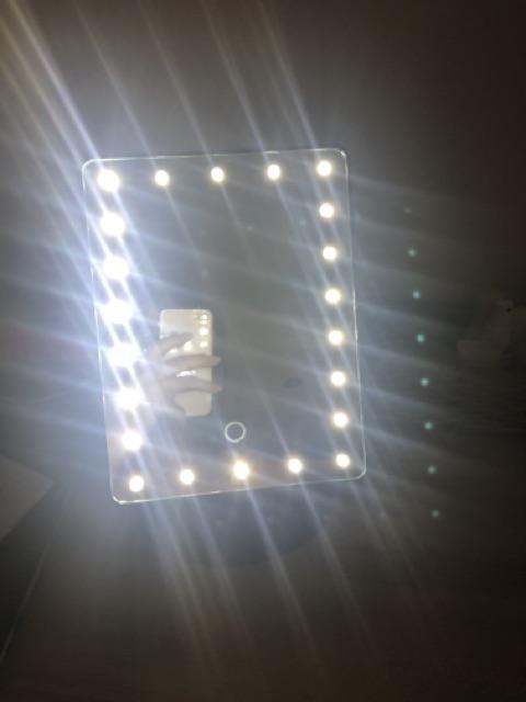 Led Sensor Beauty Mirror With 180 Degree Swivel Function photo review