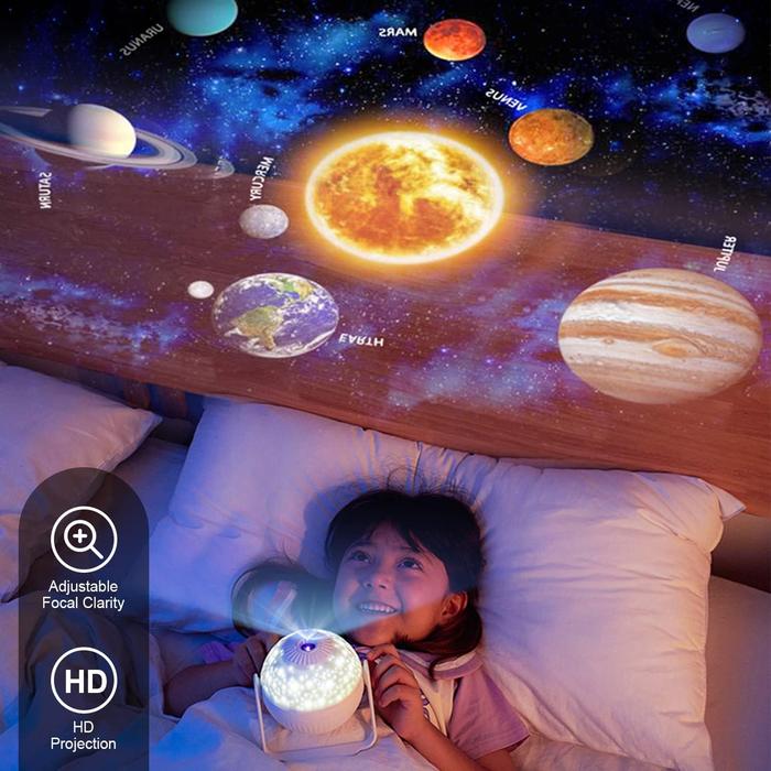Galaxy Star Projector Night Light with 13 Film Discs