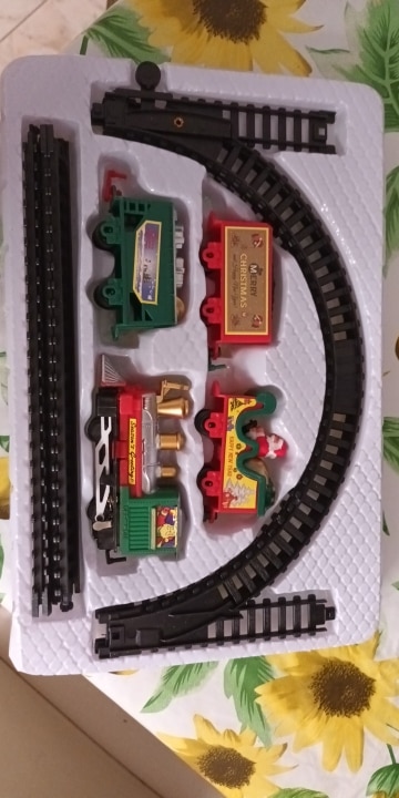 Lights And Sounds Christmas Train Railway Set photo review