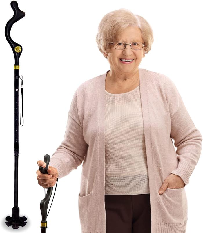 Lightweight Telescopic Folding Walking Cane with 360° Traction Tip