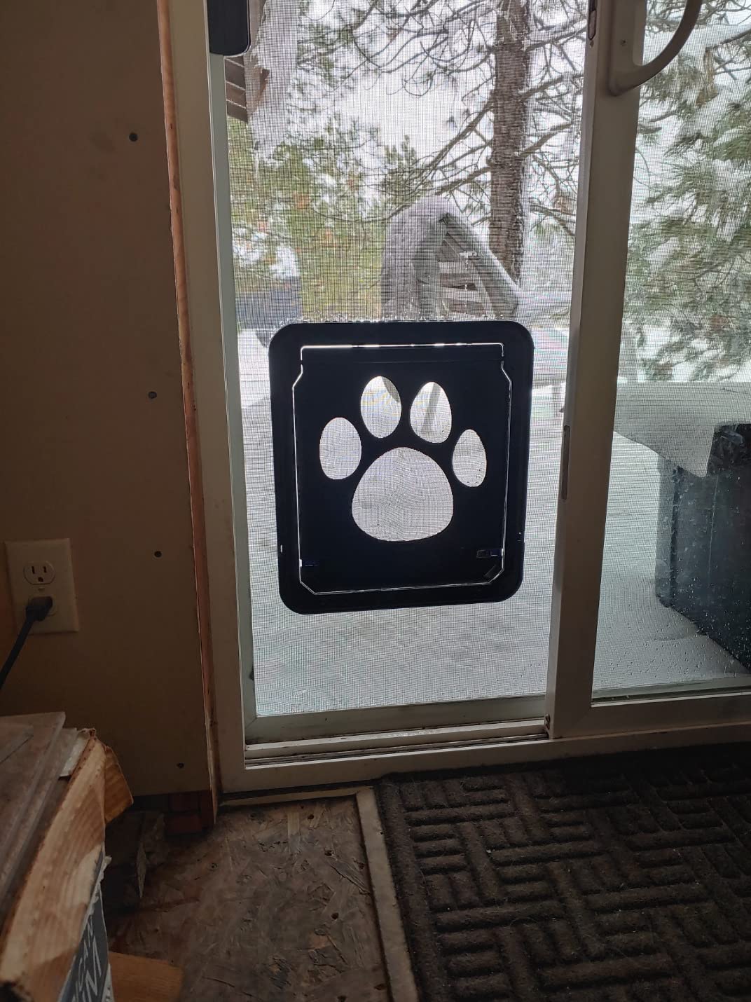 Lockable Pet Door For Home Door Access - Gray photo review