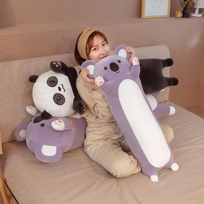 Giant Panda Plush Bolster Pillow Stuffed Toy