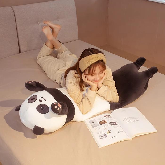 Giant Panda Plush Bolster Pillow Stuffed Toy