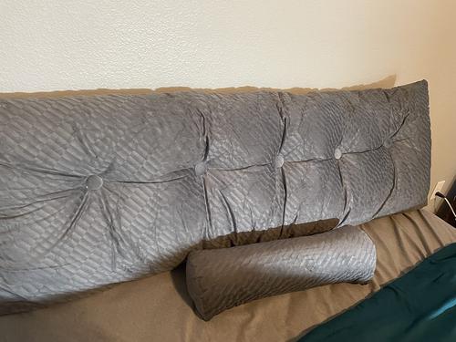 Three Dimensional Velvet Triangle Big Cushion Bedside Cushion photo review