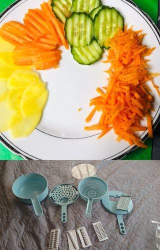 8 In 1 Multipurpose Slice Cutter Vegetable Strainer Potato Grater Egg Separator photo review