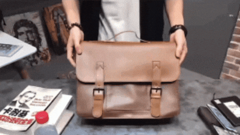 Men’s Retro PU Leather Laptop Messenger Shoulder Bag