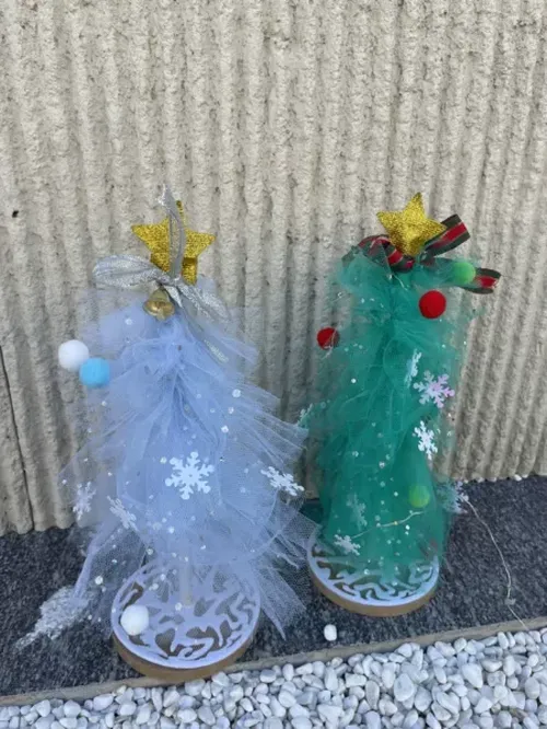 DIY Mesh Christmas Tree Kit for Kids, Merry Christmas Decorations, Home Decor photo review