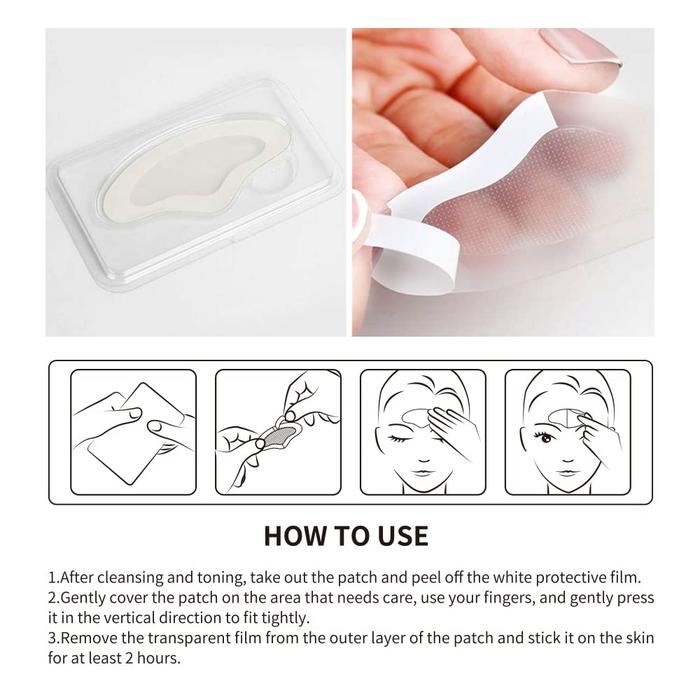Microneedle Hyaluronic Acid Patches for Eyes, Face, Forehead