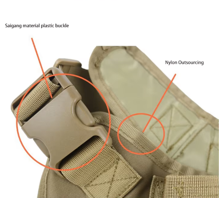 Tactical Dog Training Vest Adjustable Harness Set