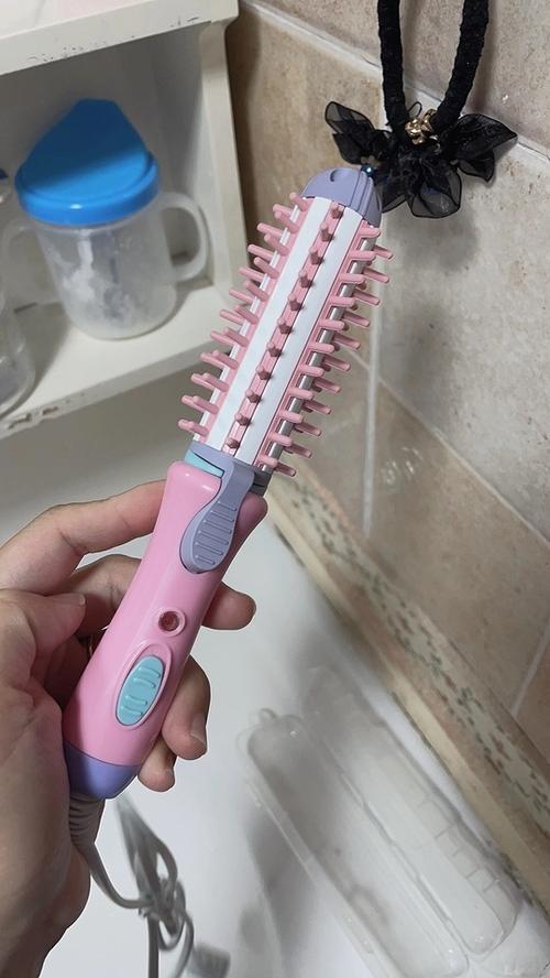 Mini Curling Iron Brush, Mini Hair Straightener Brush, Tourmaline Ceramic Travel Size Hair Curler photo review