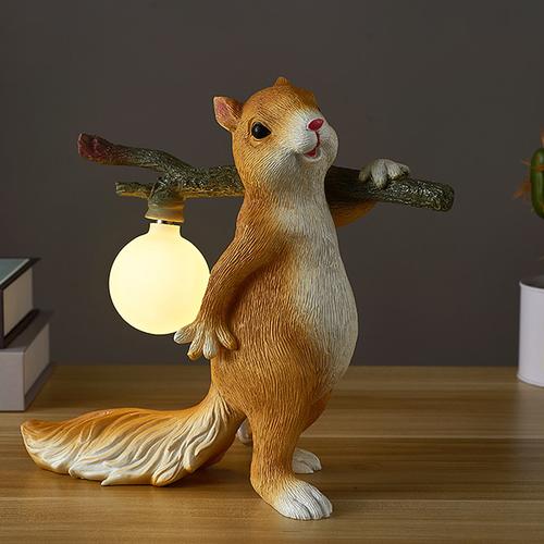 Squirrel table deals lamp