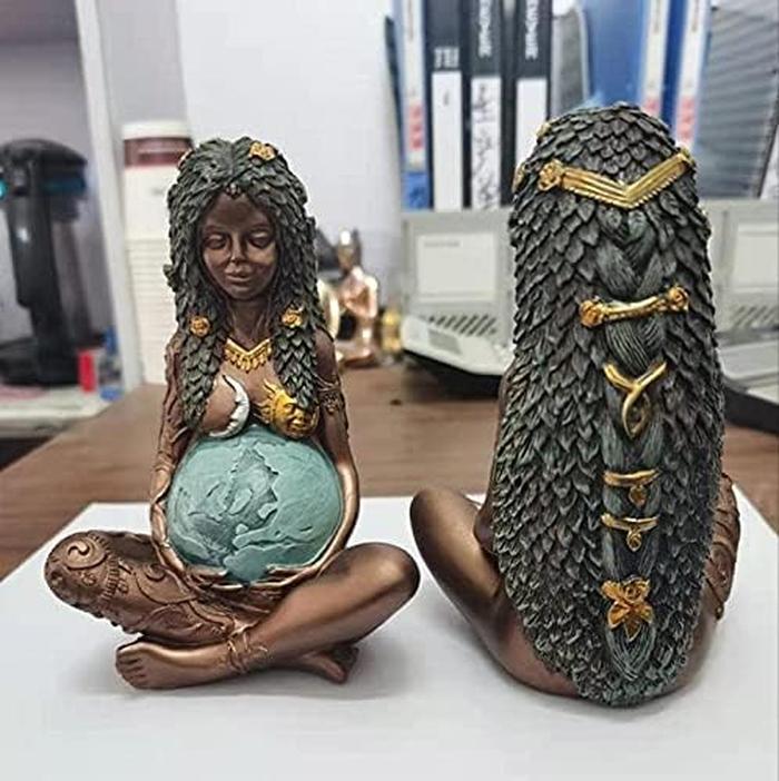 Mother Earth Goddess Resin Statue Home Garden Decor Ornament