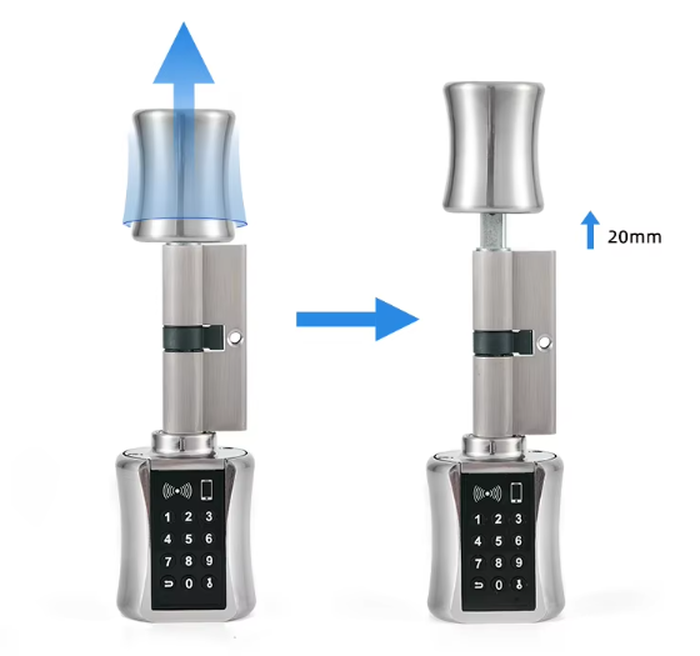 Waterproof Bluetooth Smart Cylinder Lock with App Control