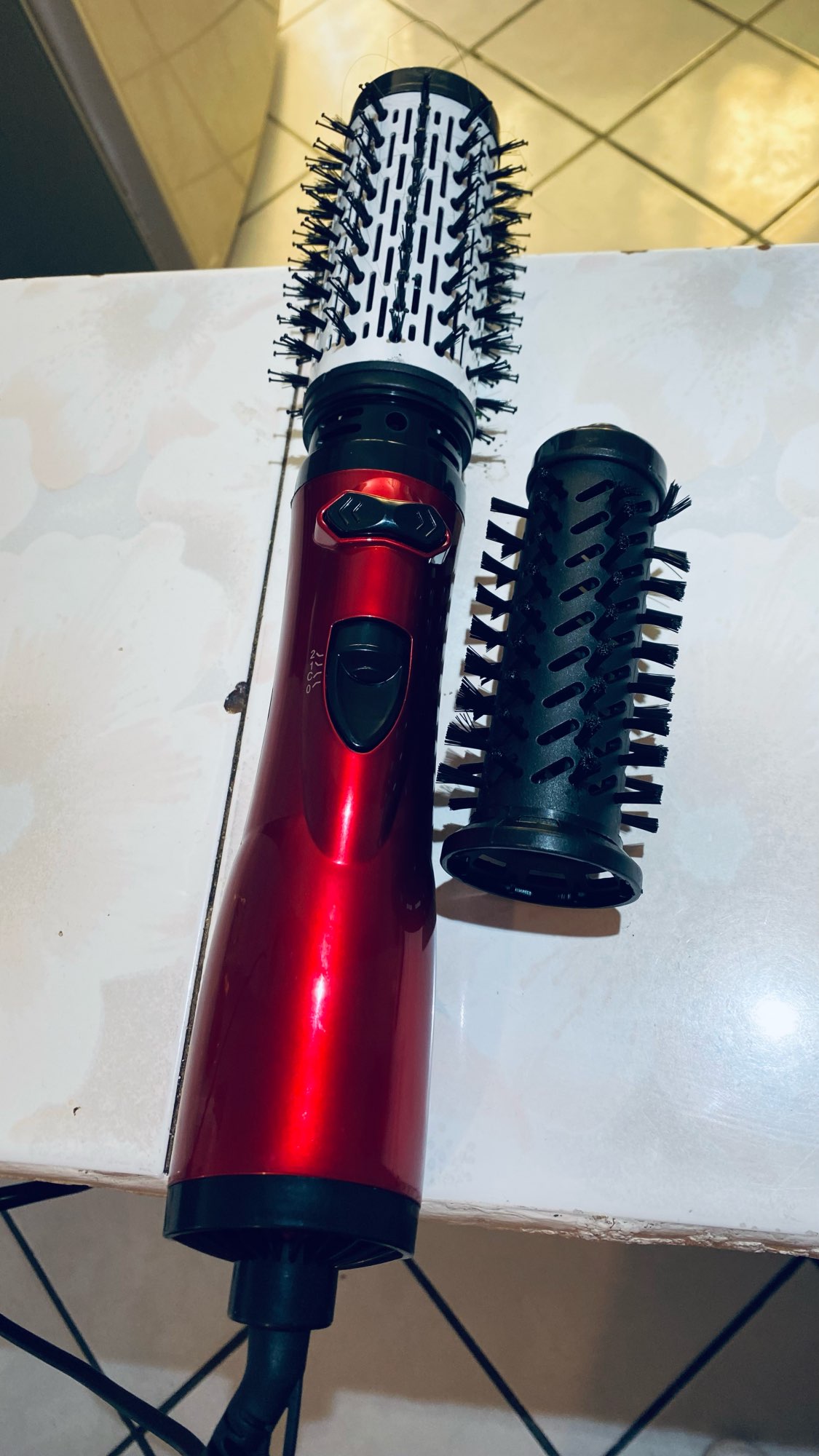 Multifunctional Hair Dryer Volumizer Curler Comb with Rotating Roller Brush photo review