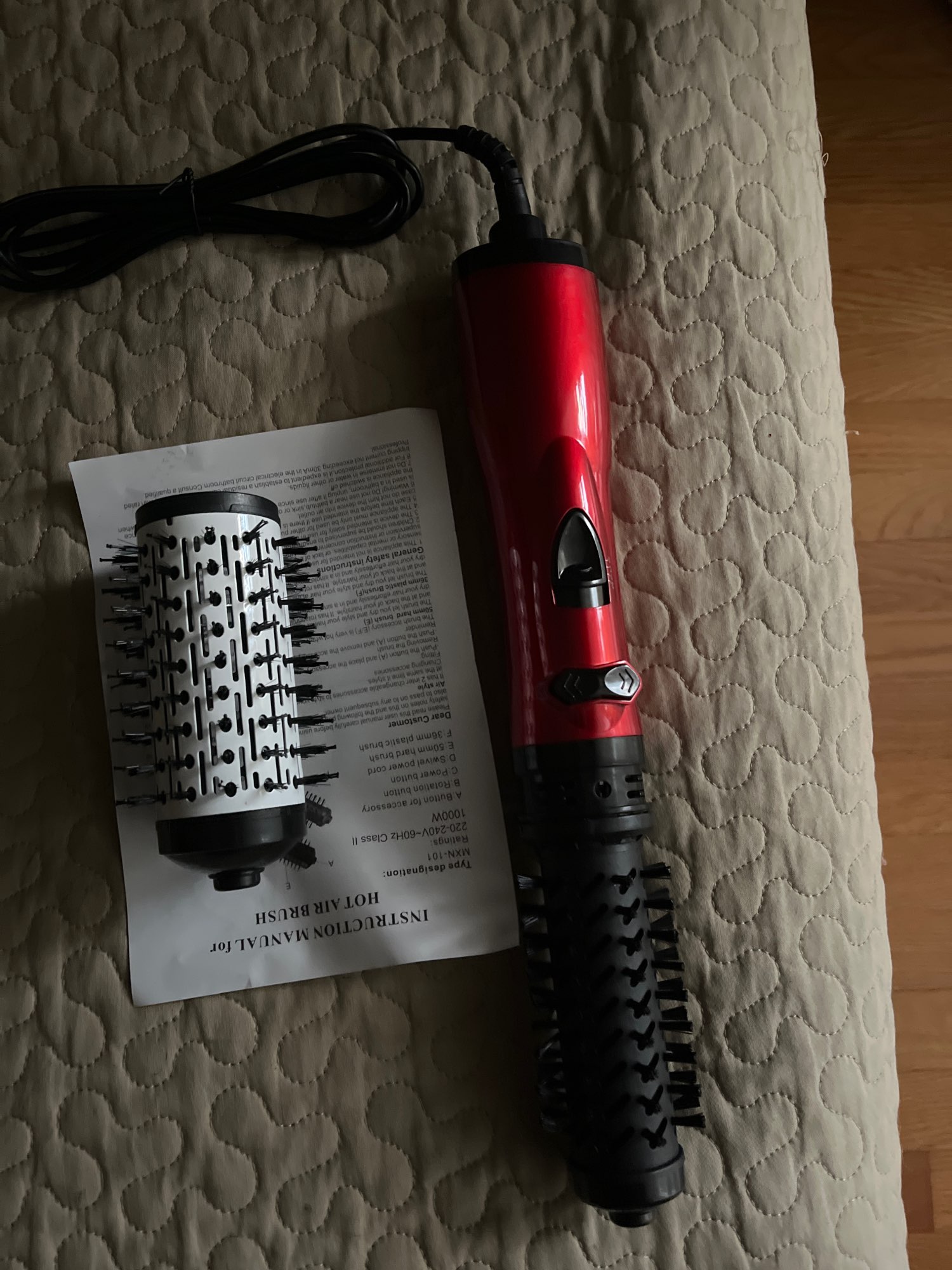 Multifunctional Hair Dryer Volumizer Curler Comb with Rotating Roller Brush photo review