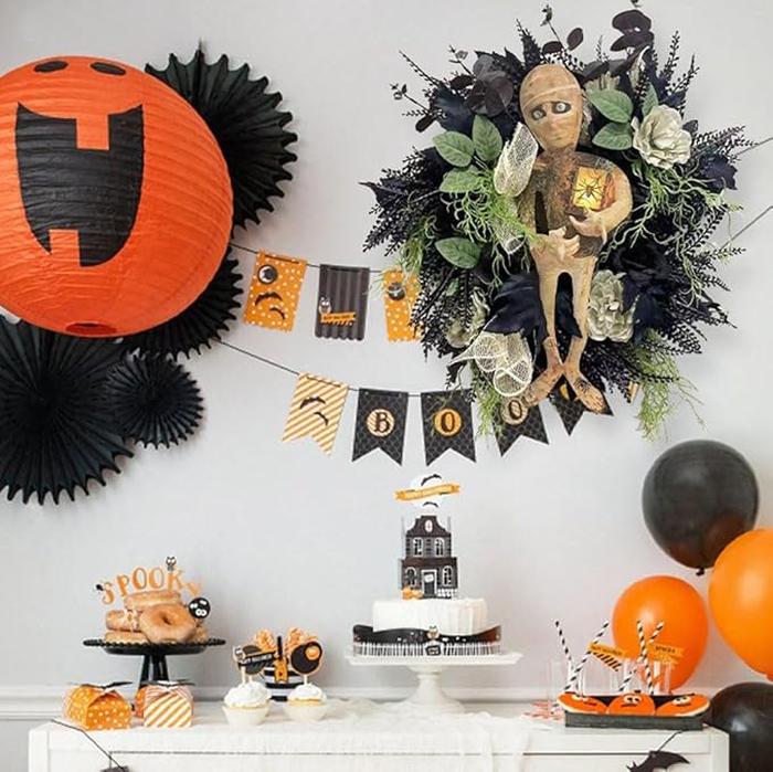 Mummy Halloween Garland Door Decoration