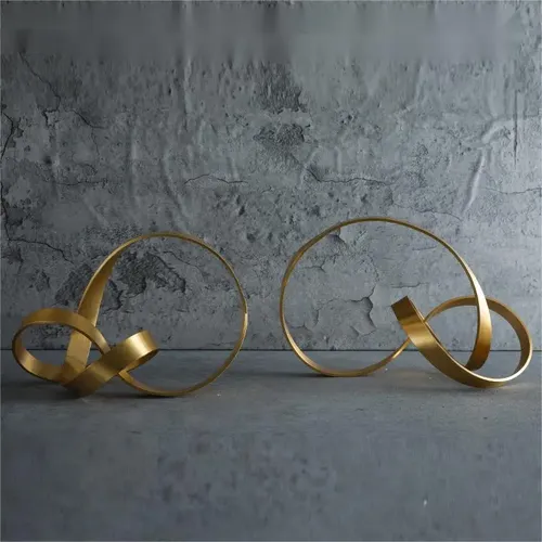 Nordic Minimalist Metal Hollow Abstract Art Ornaments for Home Decor