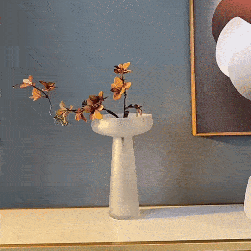 Frosted Glass Vase Nordic Style Home Decor