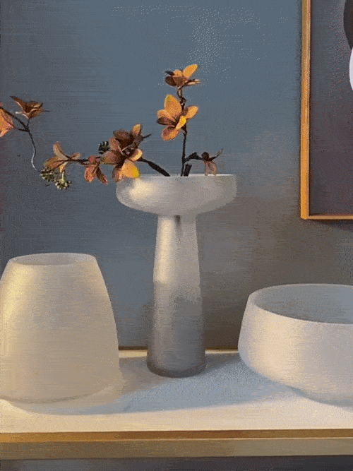 Frosted Glass Vase Nordic Style Home Decor