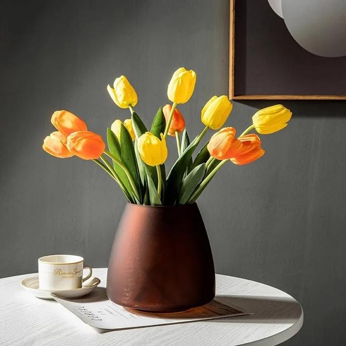 Frosted Glass Vase Nordic Style Home Decor