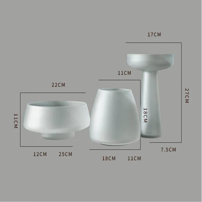 Frosted Glass Vase Nordic Style Home Decor