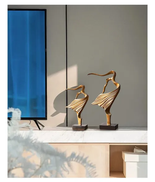 Nordic Retro Abstract Dancer Statue for Home Decor