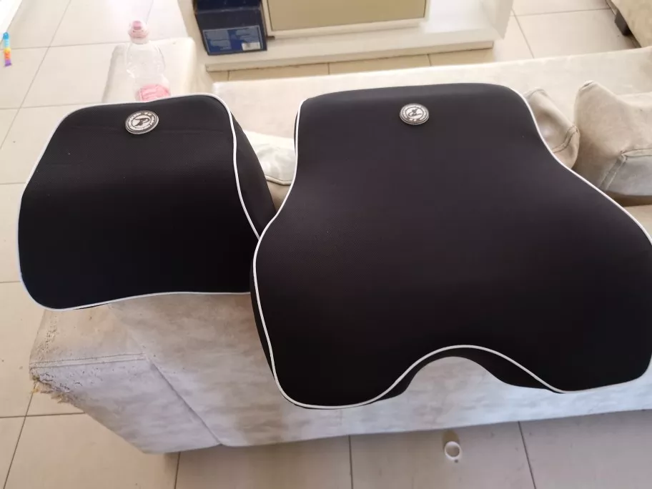 Orthopedic Memory Foam Lumbar Back Support Cushion & Headrest Pillow photo review