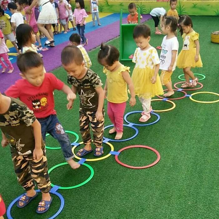 Kids Outdoor Jump Ring Training Game Set
