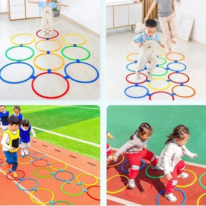 Kids Outdoor Jump Ring Training Game Set