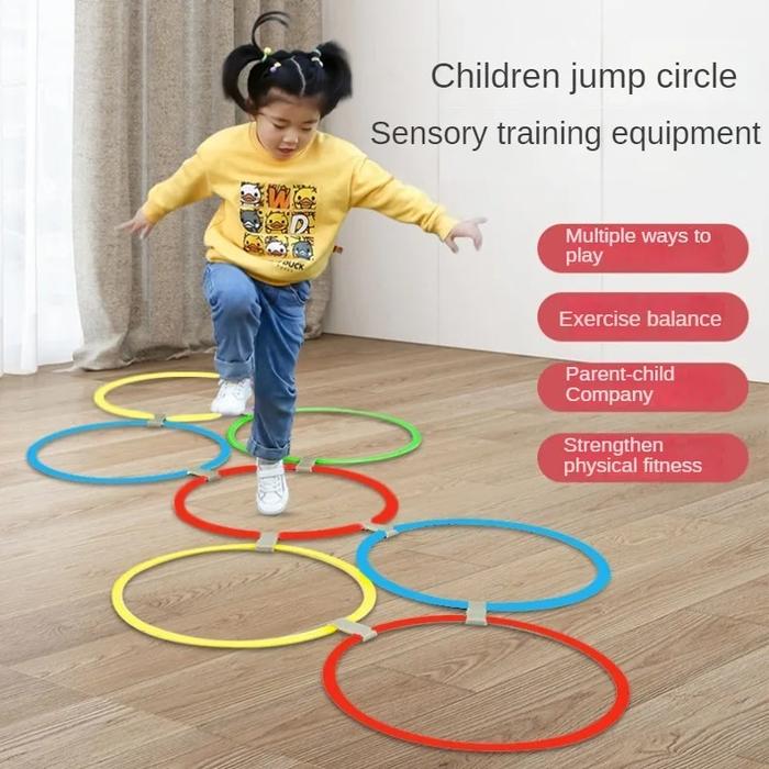 Kids Outdoor Jump Ring Training Game Set