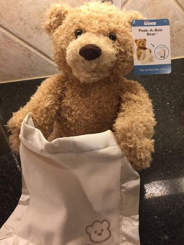 Peek-A-Boo Teddy, Plush Toy Scarf Bear Interactive Toy Cute Plush Bear photo review