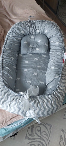 Portable Baby Bed, 100% Cotton Pressure-Proof Bionic Baby Bed photo review