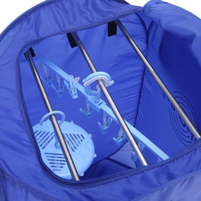 Portable Clothes Dryer Wardrobe with Hangers and Dust Cover