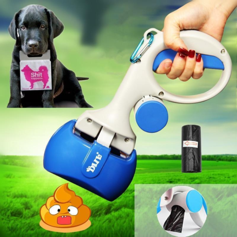 Dog poop scooper with bag sale