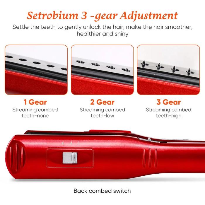 Portable Electric Steam Hair Straightener with LCD Display, Ceramic Coating