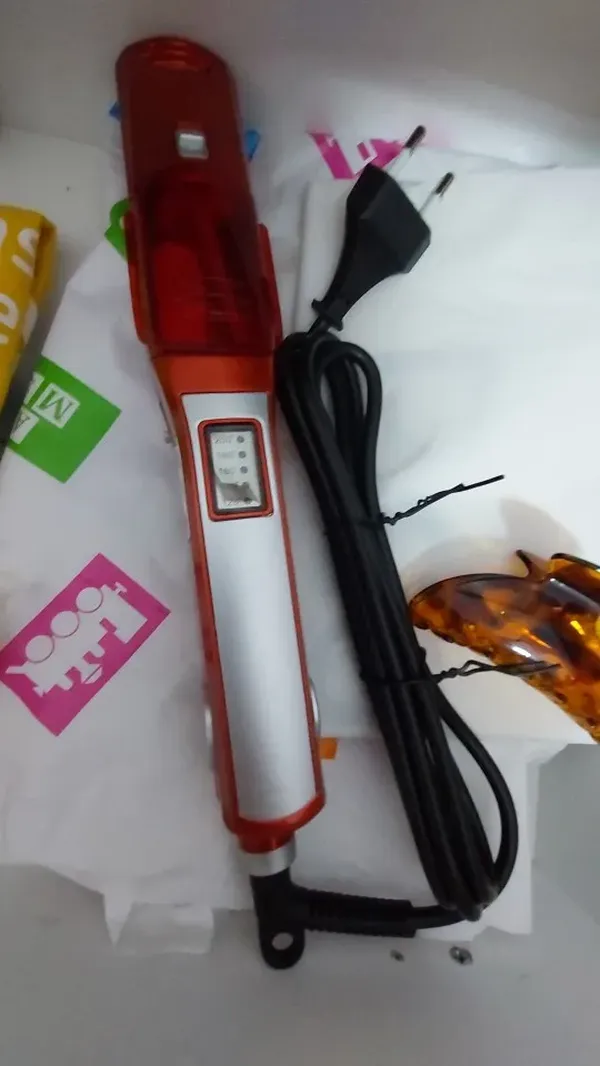 Portable Electric Steam Hair Straightener with LCD Display, Ceramic Coating photo review