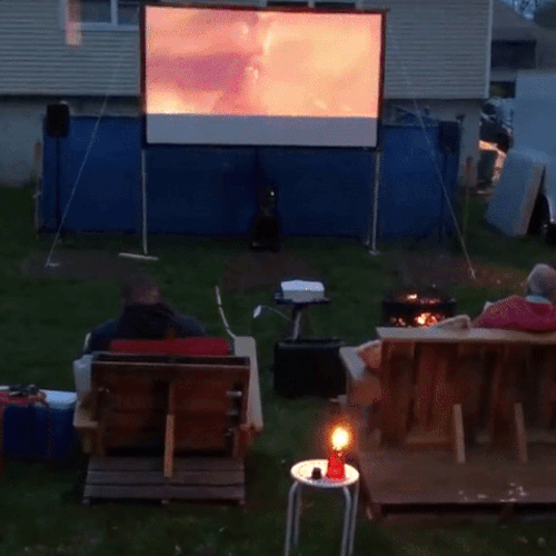 Portable Giant Outdoor Movie Screen 60-150 inches Foldable Projector Screen