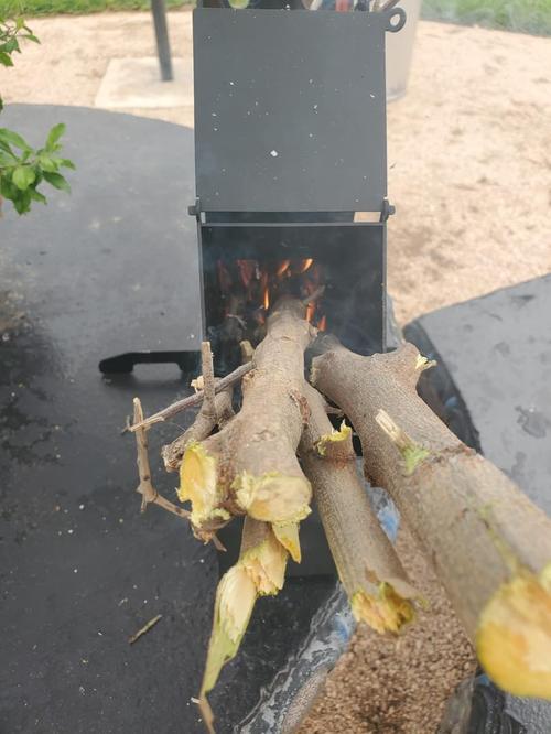 Portable Outdoor Rocket Wood Burning Stove Heater photo review