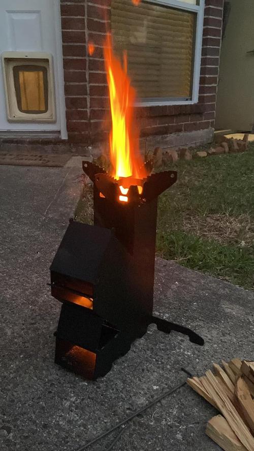 Portable Outdoor Rocket Wood Burning Stove Heater photo review