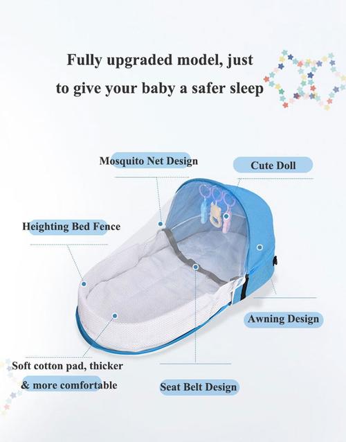 Portable Travel Baby Nest with Mosquito Net