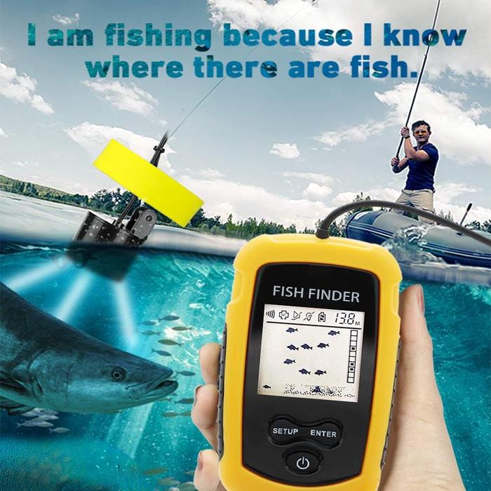 Wireless and Wired Fish Finder with 100m Sonar Detection