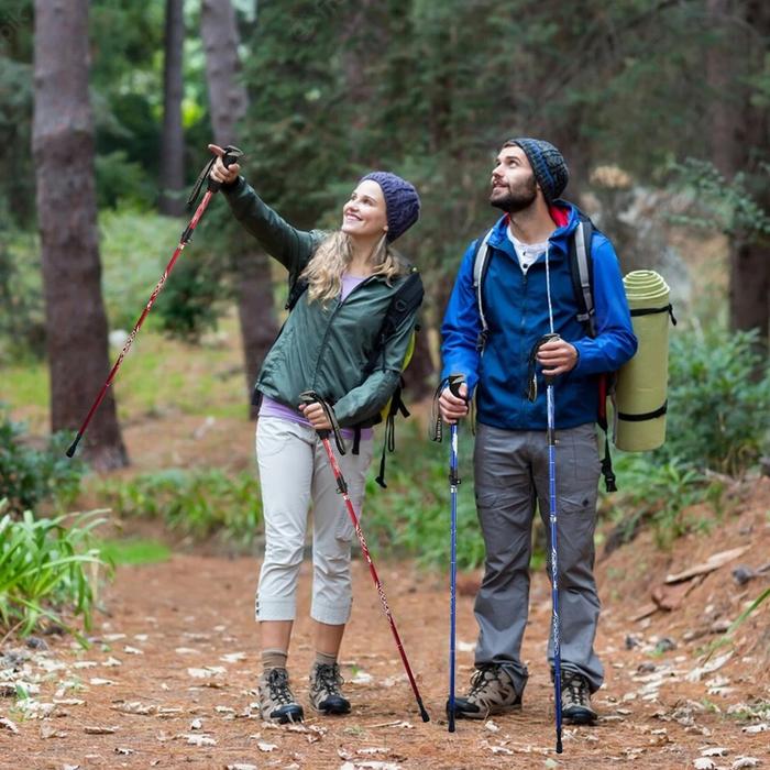5-Section Foldable Telescopic Hiking Walking Stick Pole
