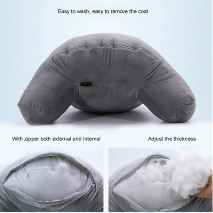 Soft Velvet Armrest Back Support Floor Pillow