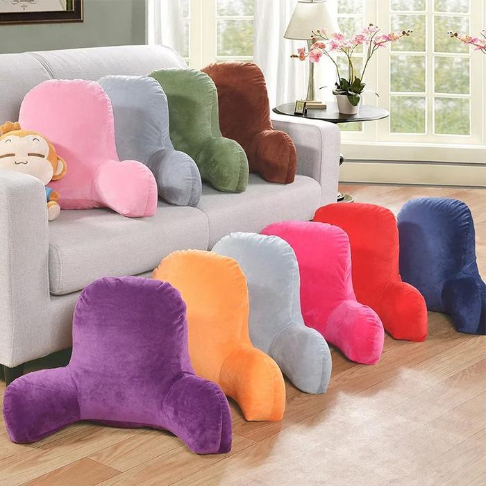 Soft Velvet Armrest Back Support Floor Pillow