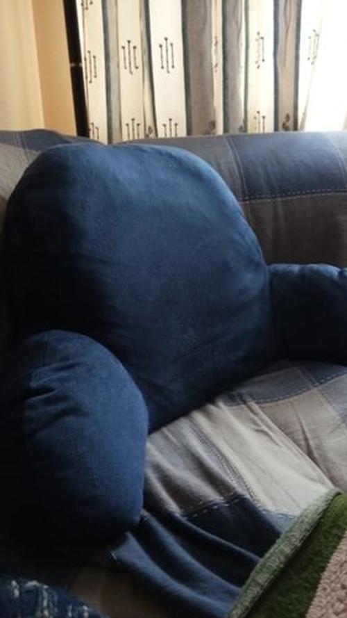 Soft Velvet Armrest Back Support Floor Pillow photo review