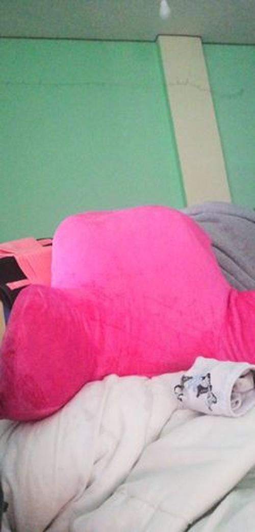 Soft Velvet Armrest Back Support Floor Pillow photo review