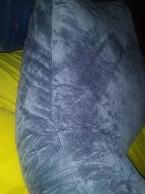 Soft Velvet Armrest Back Support Floor Pillow photo review