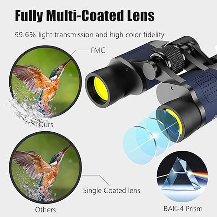 Professional Night Vision Infrared Long Range Binoculars - Binoculars 60X60 Powerful Telescope 160000m High Definition