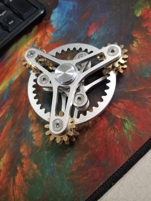 Pure Brass Fidget Spinner Gears Linkage Fidget Gyro Toy photo review