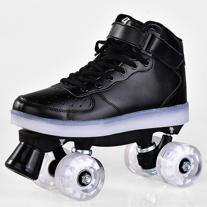 LED USB Rechargeable Double Row Roller Skates